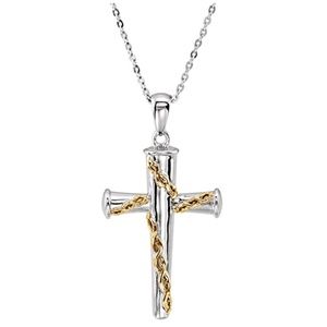 Three-Nails Promise 18" Cross Necklace